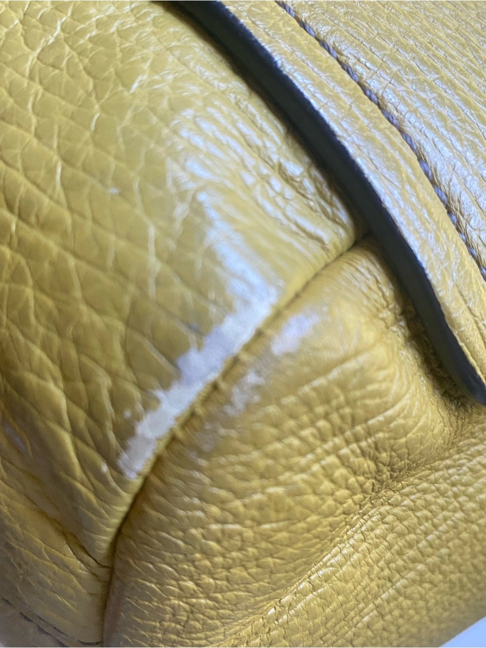 Furla Mustard Yellow Leather Hobo Shoulder Bag - Picture 8 of 13